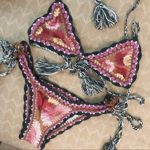 NWT Macrame Crochet Cheeky Bikini